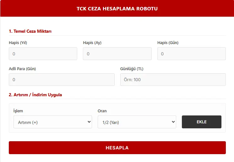 AdaletPortal TCK Ceza Hesaplama Robotu Yayında: Hızlı, Güvenli ve Hatasız Hesaplama